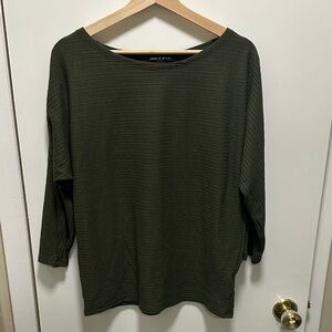 Cable and Gauge. Long sleeved green blouse